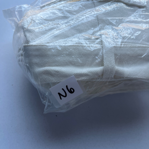 OAT Women’s Patch Pocket Culotte Pants – White, Size 24, High-Waisted Wide Leg - Picture 9 of 9